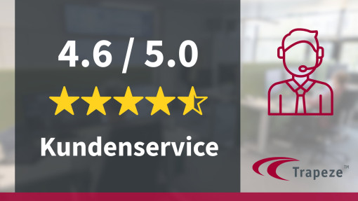 Visualisierung unserer Bewertung von 4.6 von 5 Sternen im Kundenservice