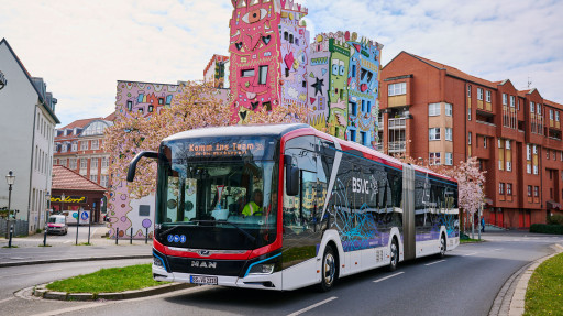 Ein öffentlicher Bus in Braunschweig
