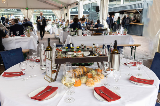 Table set at the IT-Trans networking event